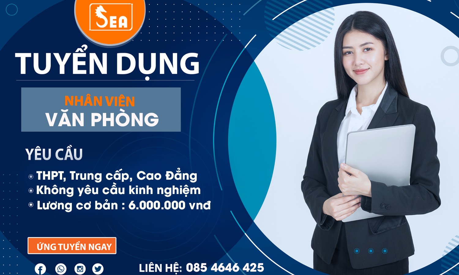 [TUYỂN DỤNG] 02 NHÂN VIÊN (NỮ) ĐĂNG TIN VĂN PHÒNG THÁNG 11/2024